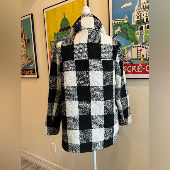 Black and White Forever 21 Premium Checkered Coat - Picture 8 of 8